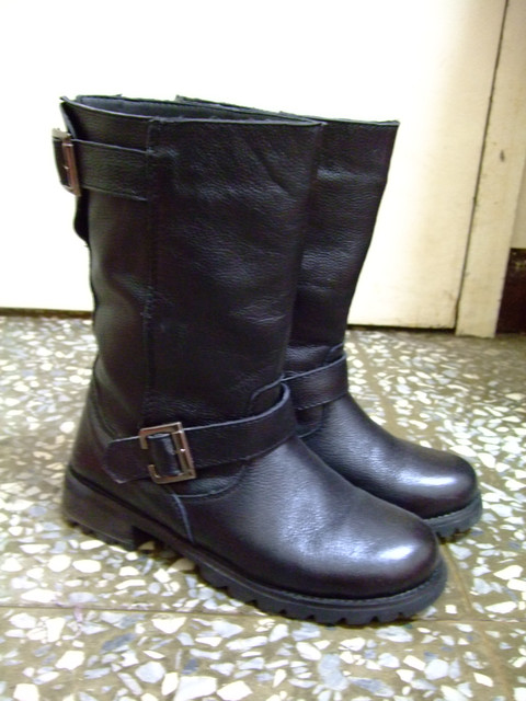 很耐操☆淘寶全牛皮蕭亞軒機車靴