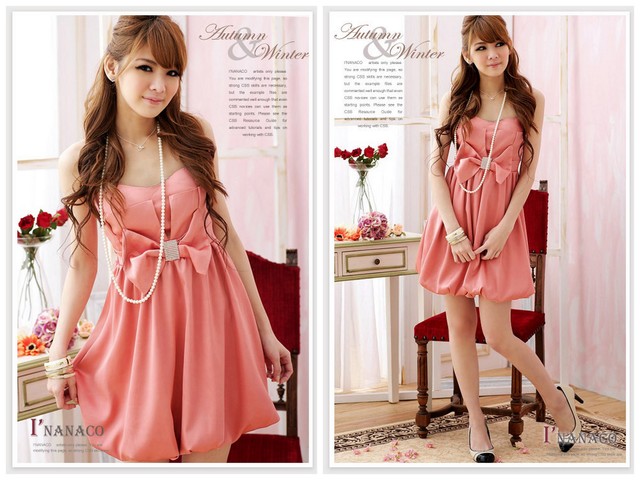 【I’NANACO】名媛氣息．水鑽蝴蝶結燈籠禮服